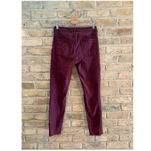 Burgundy high-rise skinny jeans - Picture 2 of 2